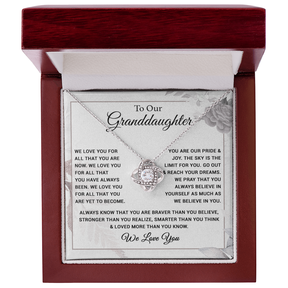 To Our Granddaughter Necklace, Xmas Birthday Gift For Granddaughter from Grandma