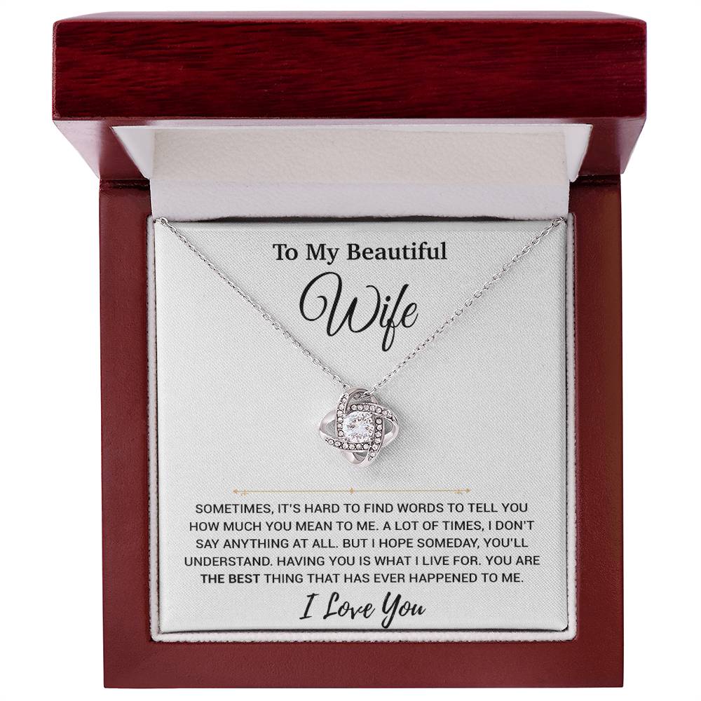 To My Wife Necklace, Christmas Gifts For Women, Anniversary Gift For Wife 20_11_White