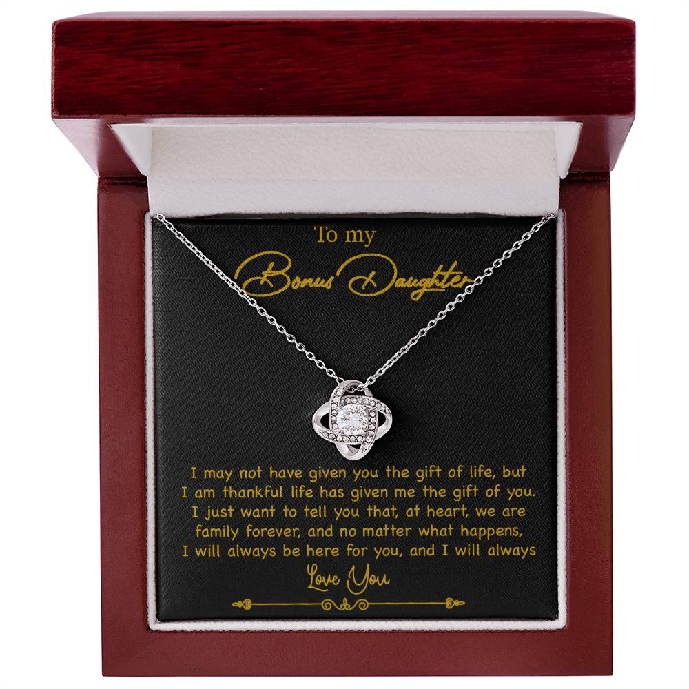 To My Bonus Daughter Necklace, Gift for Bonus Daughter, Step Daughter Birthday 5_10_Gold