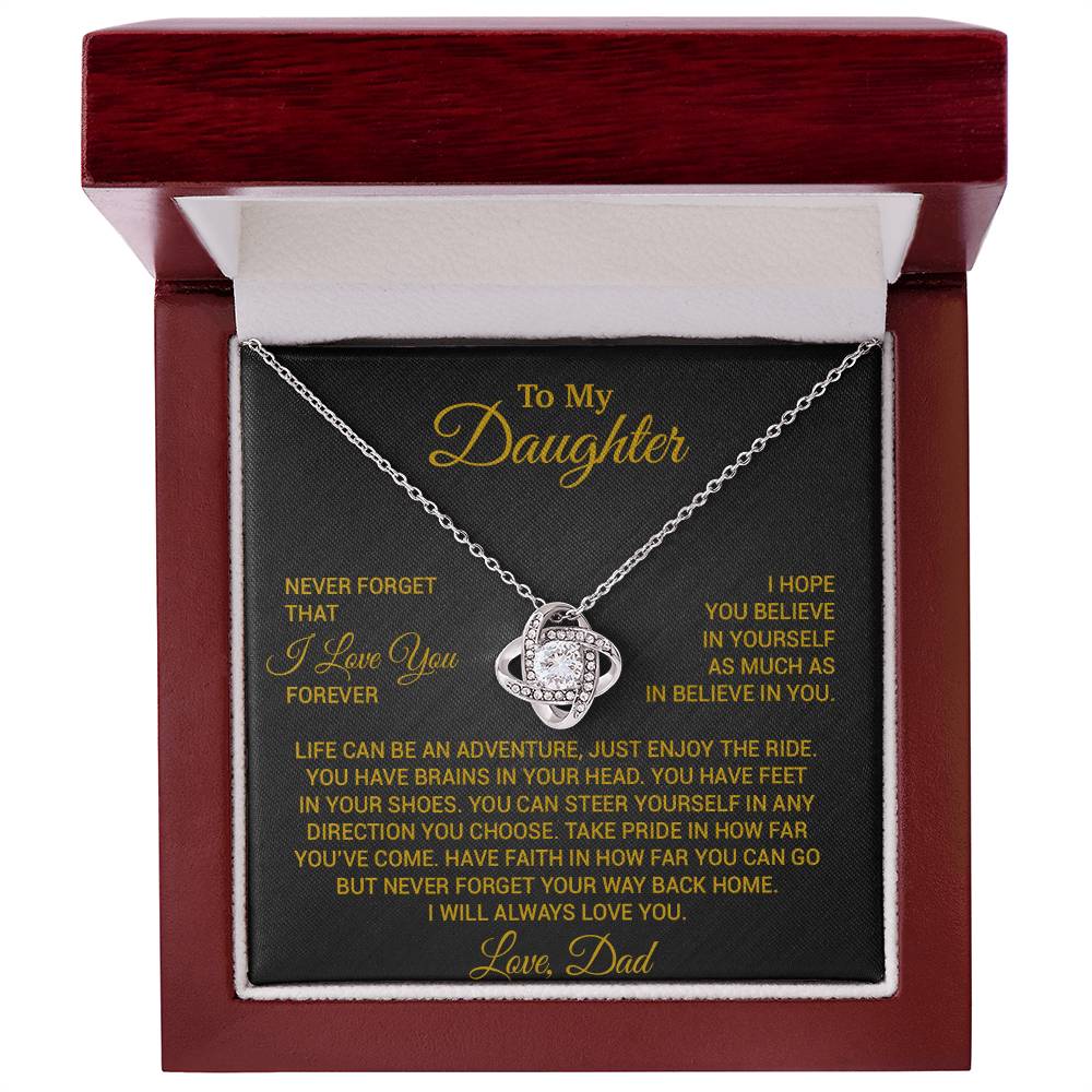 To My Daughter Necklace, Daughter Father Necklace, Daughter Gift From Dad 19_8_Gold