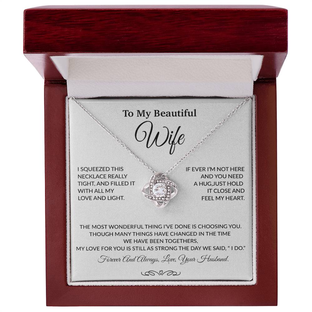 To My Wife Necklace, Gift For Wife, Anniversary Gift For Wife, Necklace For Wife 27_9_White