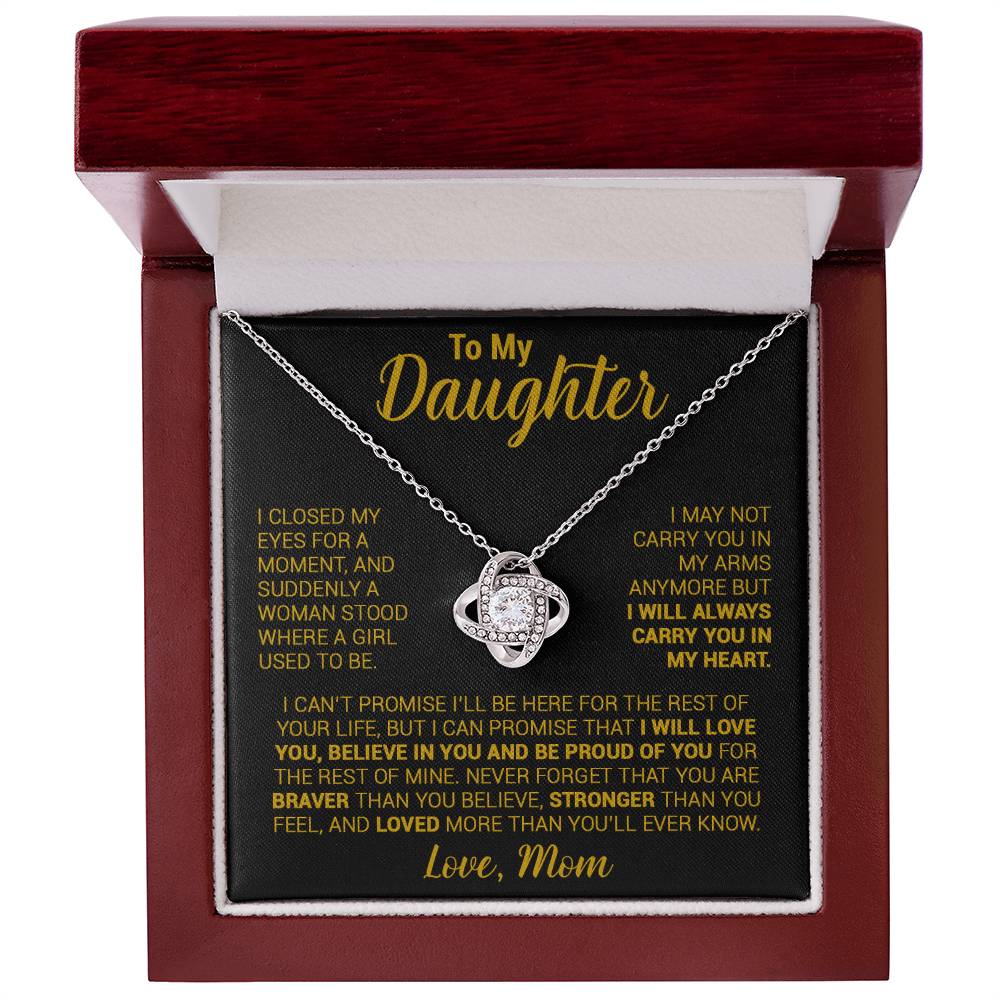 To My Daughter Necklace, Daughter Mother Necklace, Daughter Gift From Mom 22_8_Gold