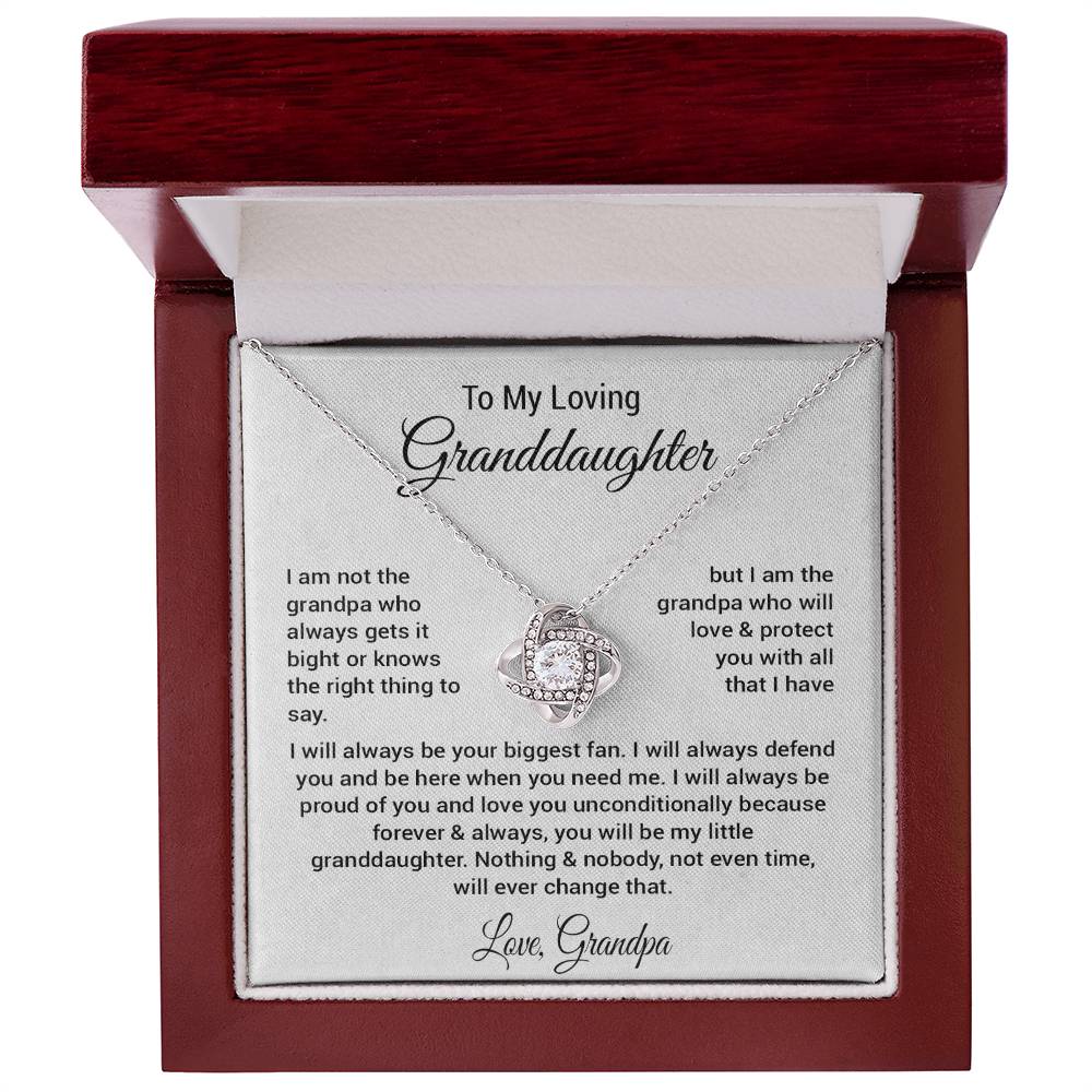 To My Granddaughter Necklace, Xmas Birthday Gift For Granddaughter from Grandpa 1_11_White