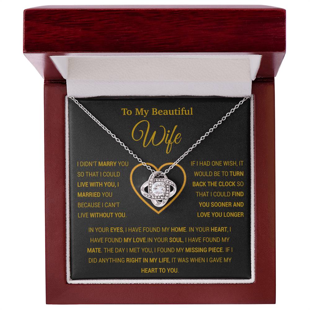 To My Wife Necklace, Gift For Wife, Anniversary Gift For Wife, Necklace For Wife 6_1_Gold