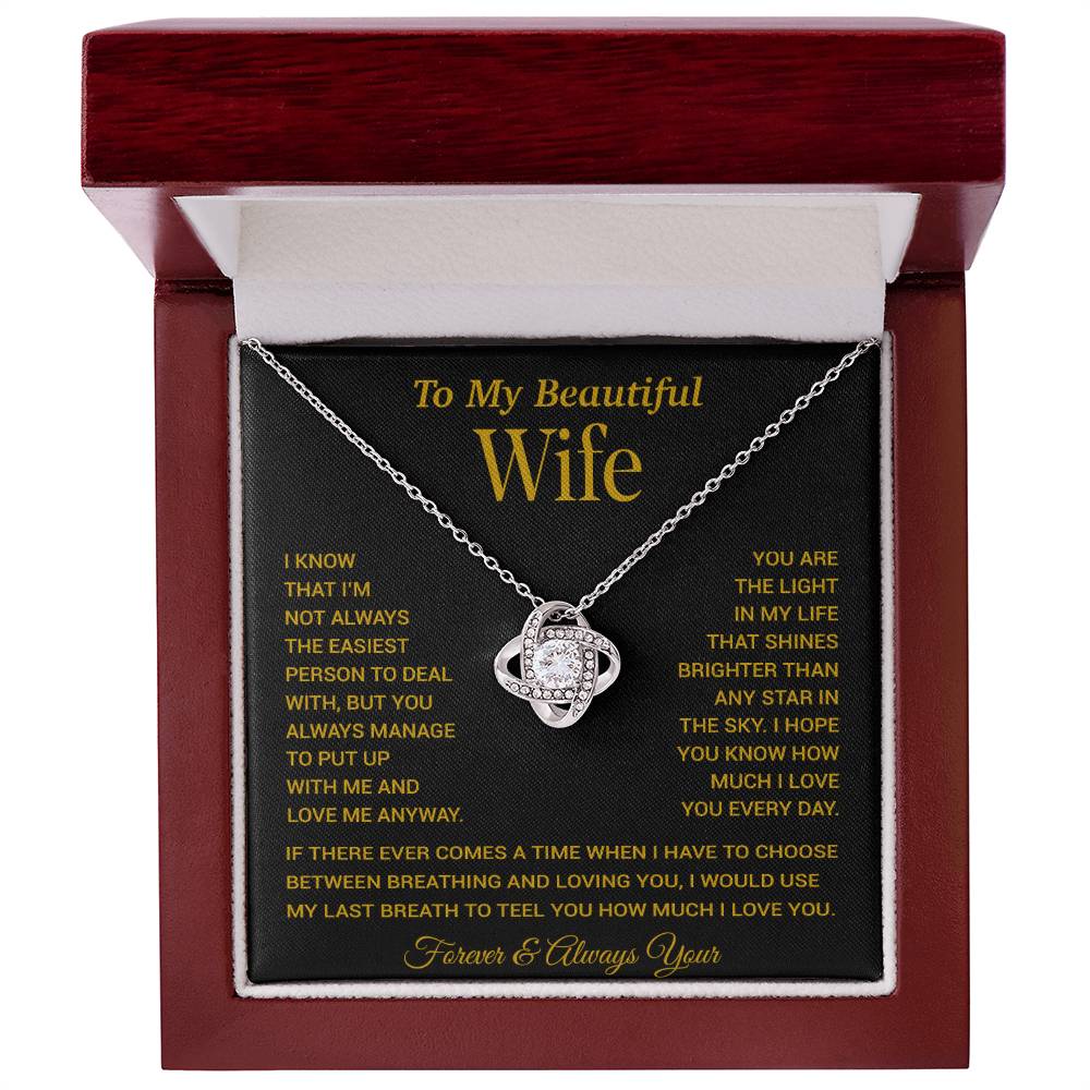 To My Wife Necklace, Gift For Wife, Anniversary Gift For Wife, Christmas Gift 28_11_Gold