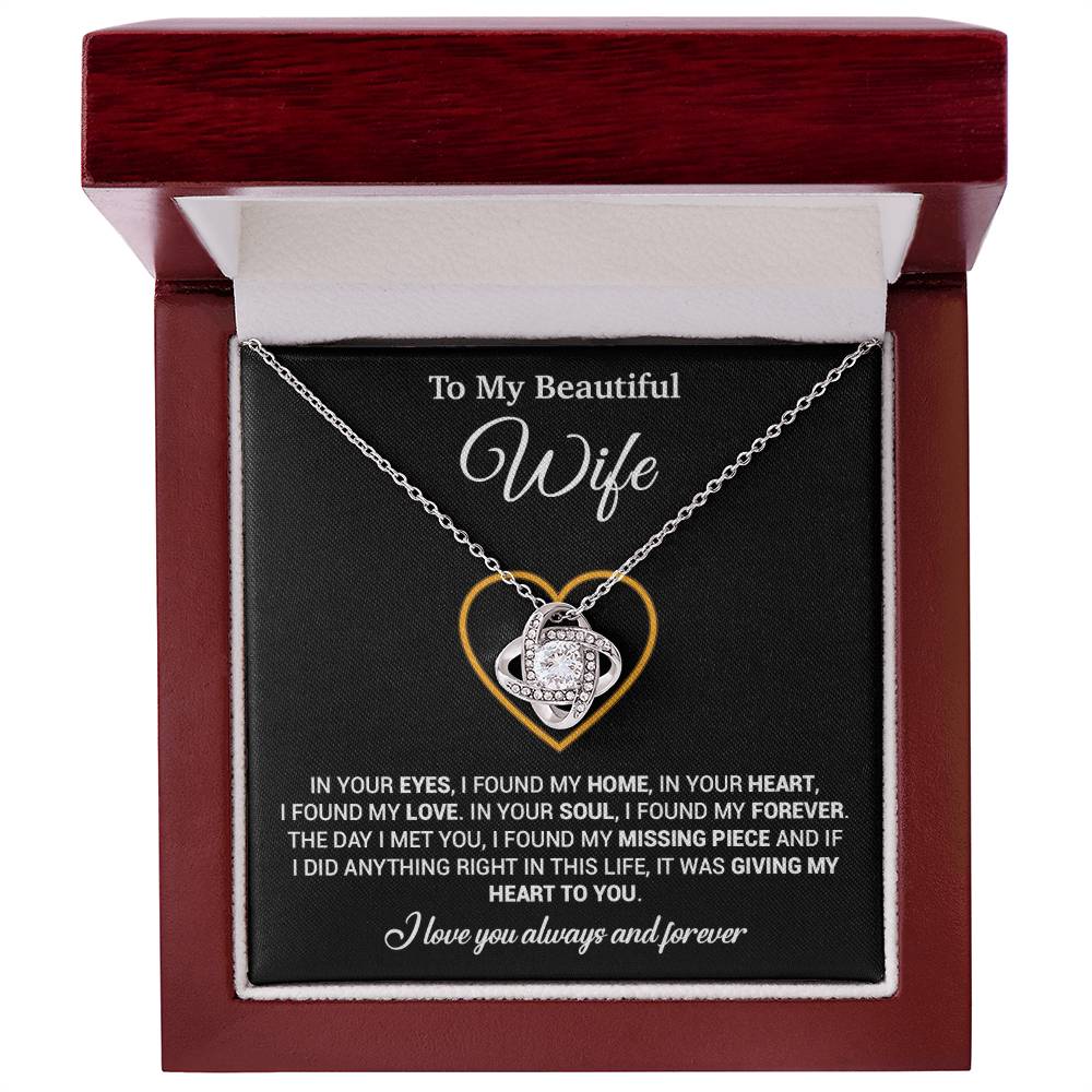 To My Wife Necklace, Gift For Wife, Anniversary Gift For Wife, Necklace For Wife 5_2_Black