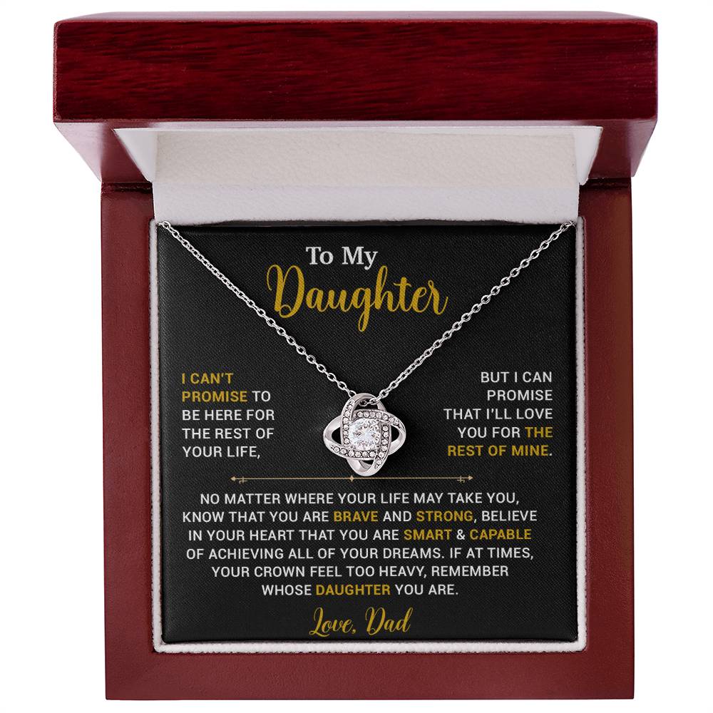 To My Daughter Necklace, Gift for Daughter from Dad, Father Daughter Necklace 17_4_Gold