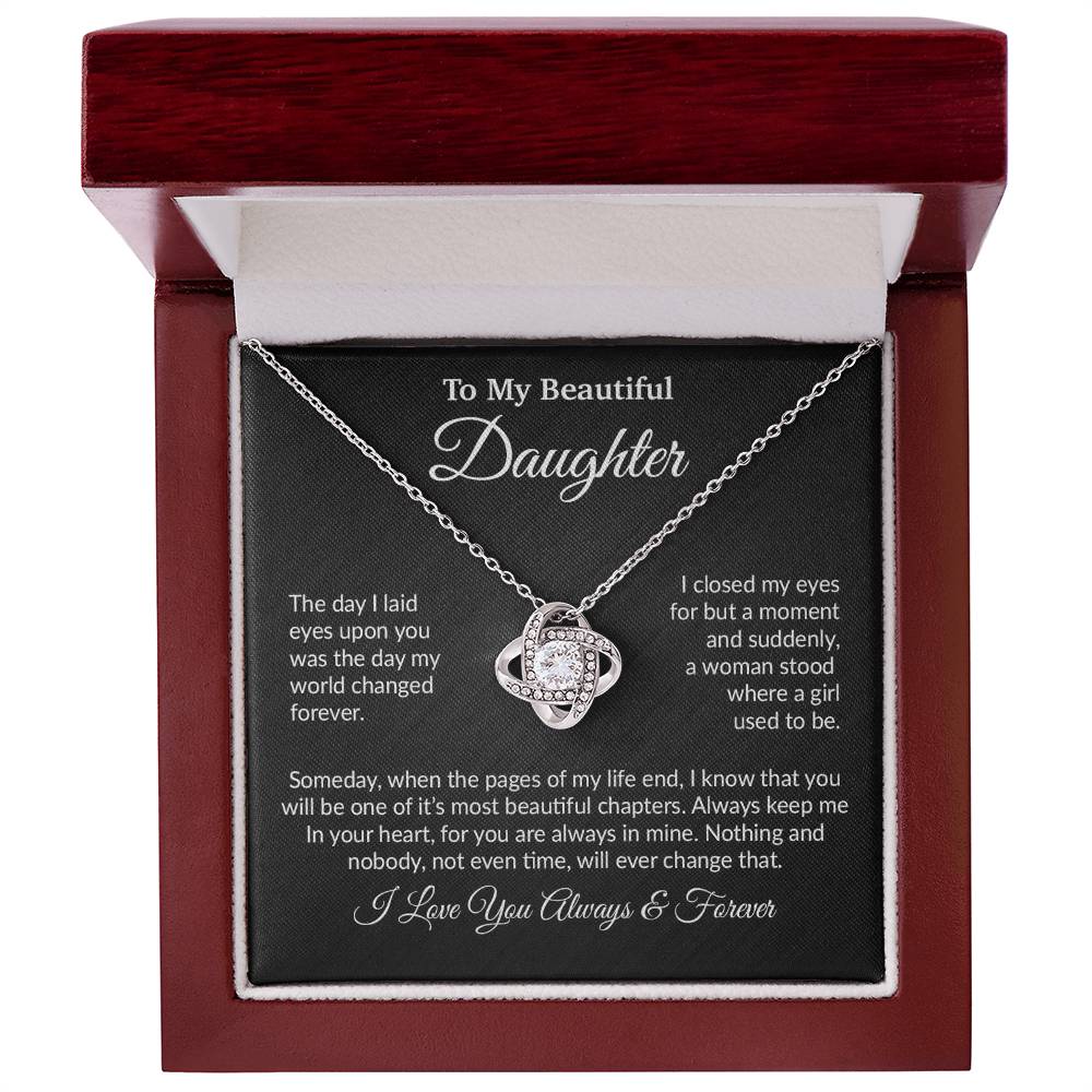To My Daughter Necklace, Daughter Mother Necklace, Daughter Gift From Mom 8_11_Black