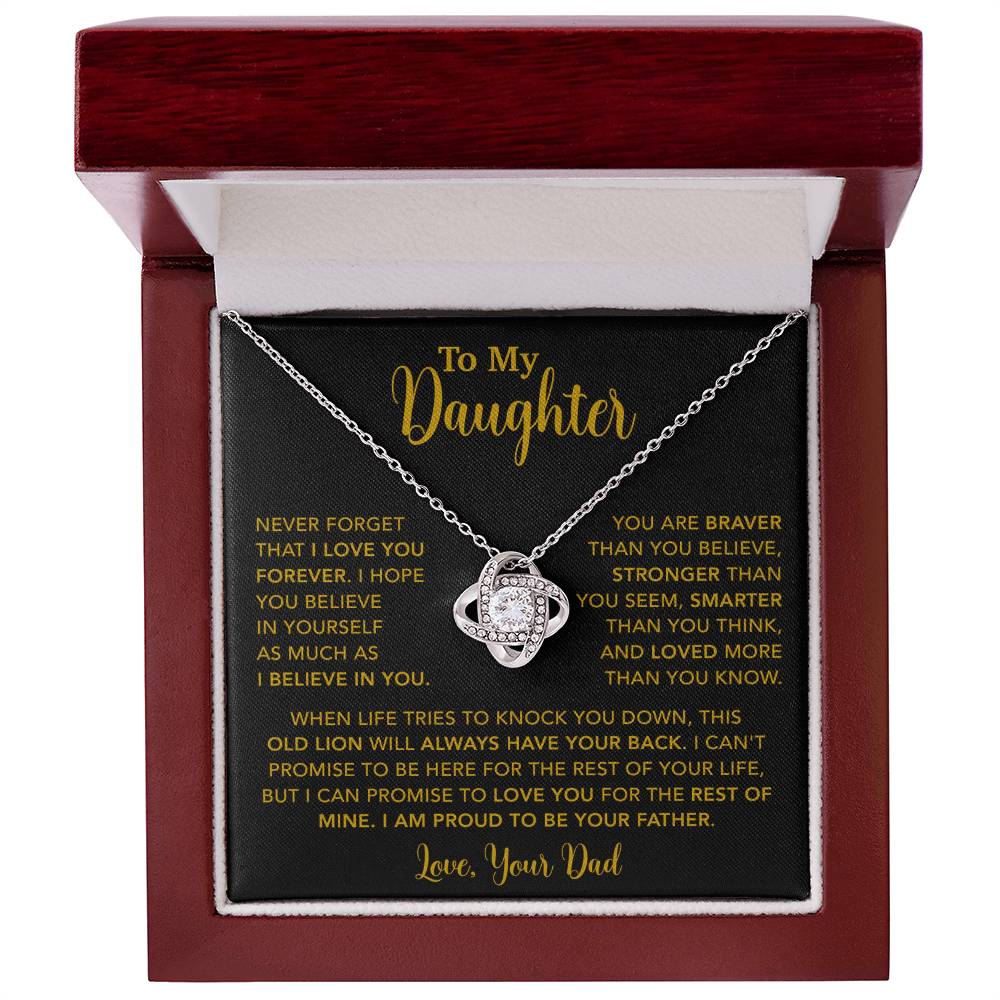 To My Daughter Necklace Gift for Daughter from Dad,Daughter Father Necklace 15_4_Gold