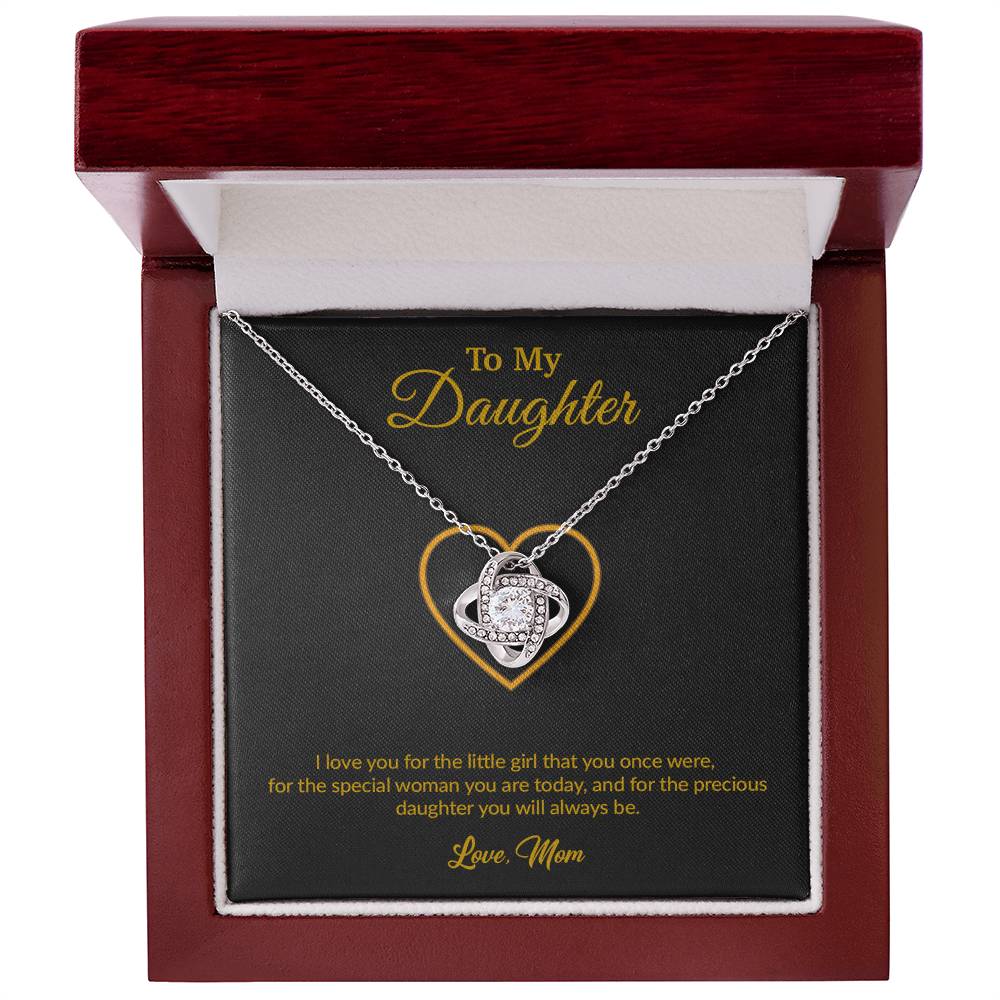 To My Daughter Necklace, Gift for Daughter from Mom, Mother Daughter Necklace 11_8_Gold