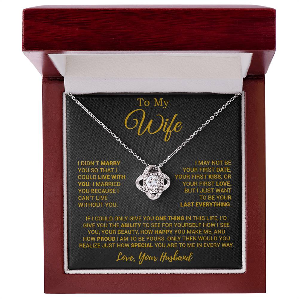 To My Wife Necklace, Gift For Wife, Anniversary Gift For Wife, Necklace For Wife 27_3_Gold