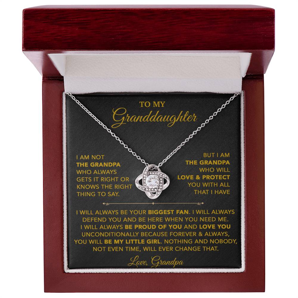 To My Granddaughter Necklace, Granddaughter Gift from Grandpa, Christmas Gift 28_8_Gold