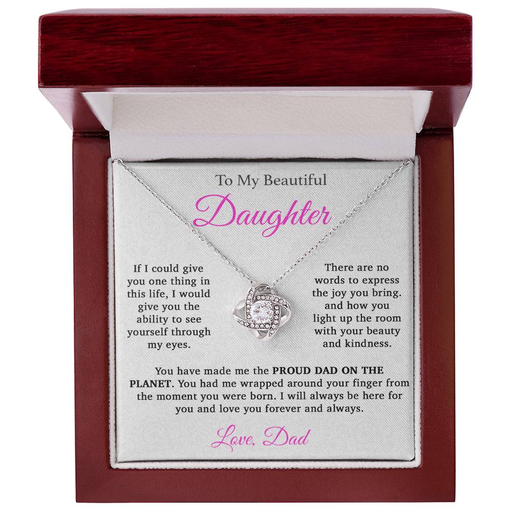 To My Daughter Necklace, Daughter Father Necklace, Daughter Gift From Dad333_Hong