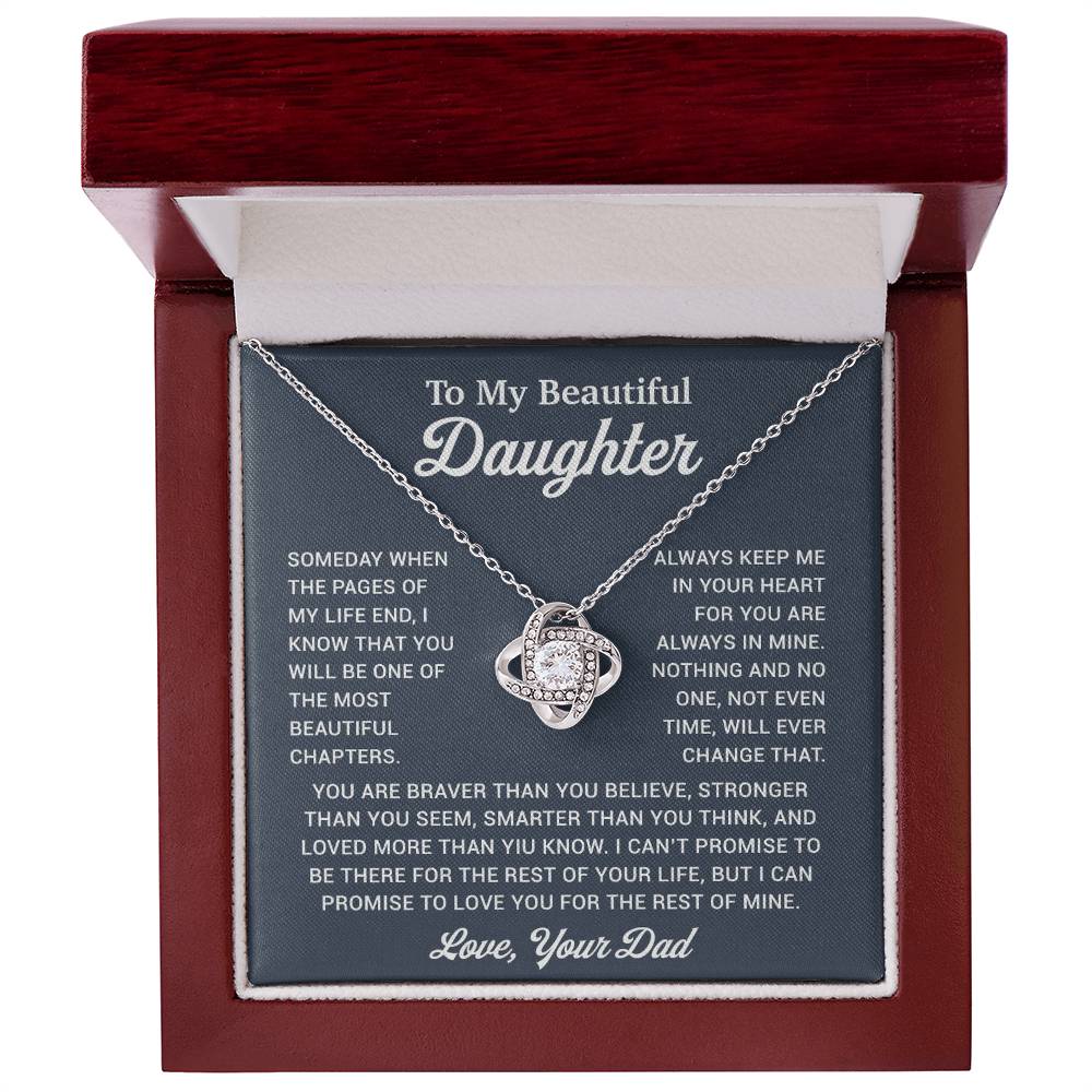 To My Daughter Necklace, Gift for Daughter from Dad, Father Daughter Necklace 9_12