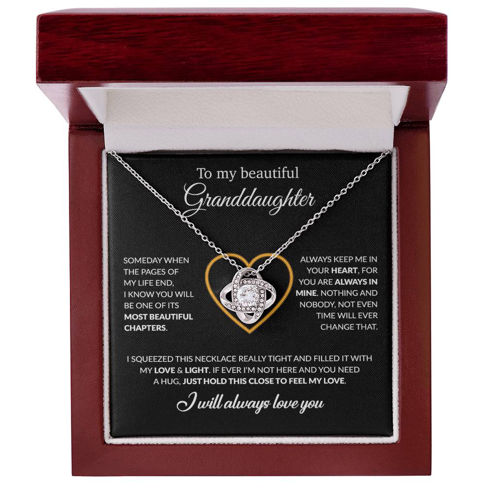 To My Granddaughter Necklace, Birthday Gift For Granddaughter From Grandpa