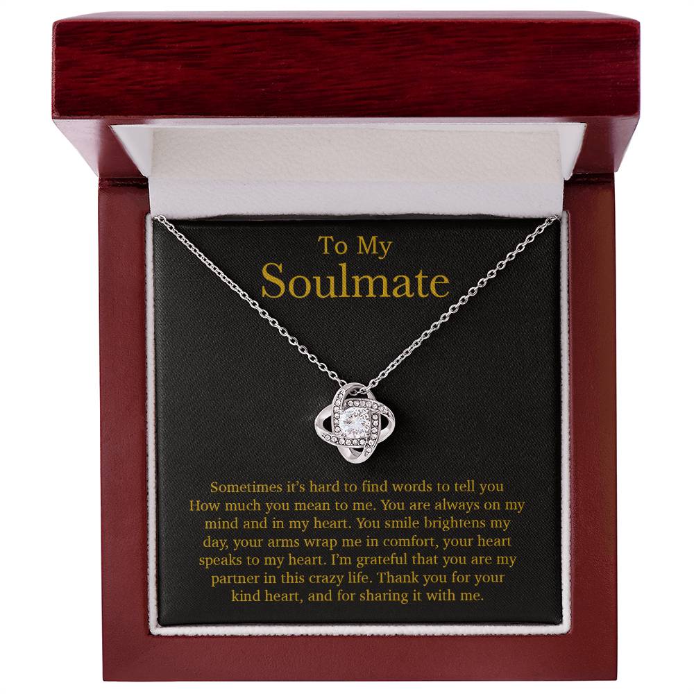 To My Soulmate Necklace, Valentines Day Gift, Soulmate Gifts, Birthday Gifts_Gold