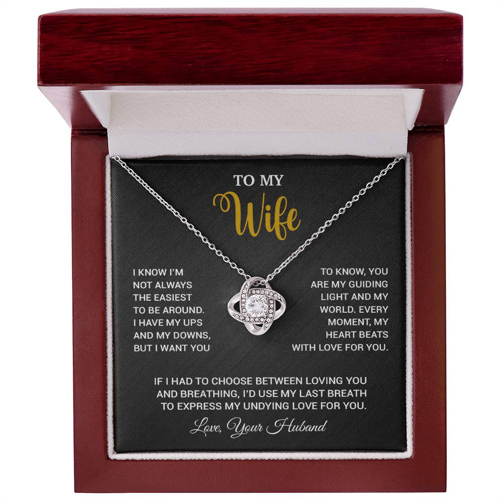 To My Wife Necklace, Gift For Wife, Anniversary Gift For Wife, Necklace For Wife 16_9_Black