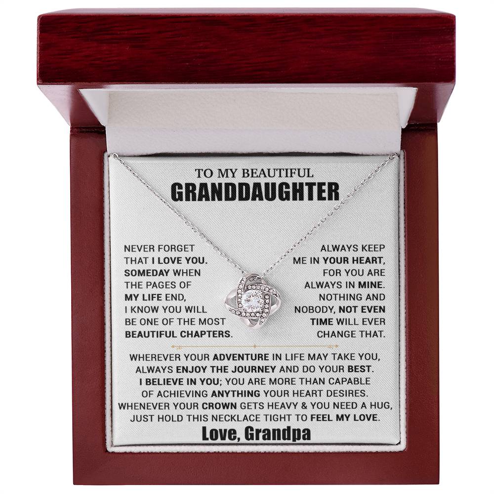 To My Granddaughter Necklace, Granddaughter Gift from Grandpa, Christmas Gift 10_10