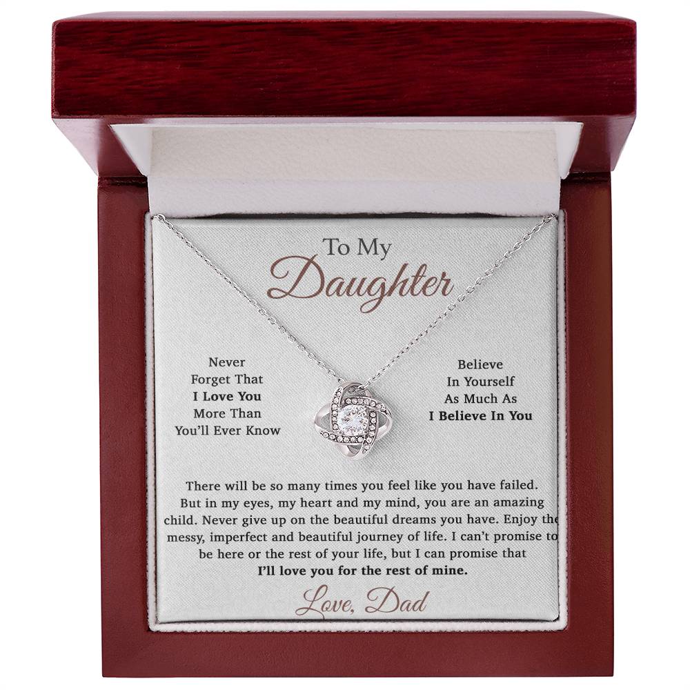 To My Daughter Necklace, Daughter Father Necklace, Daughter Gift From Dad 999