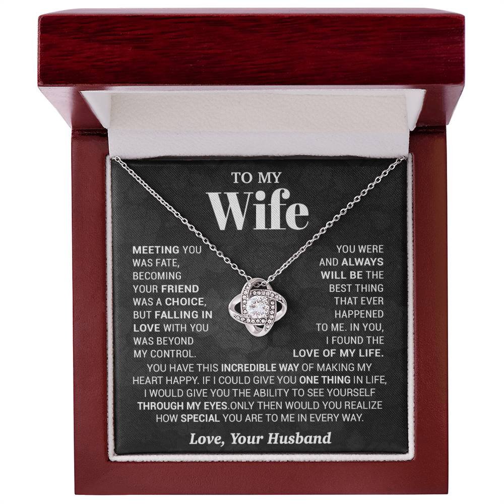 To My Wife Necklace, Meeting You Was Fate Love, Your Husband, Best Necklace