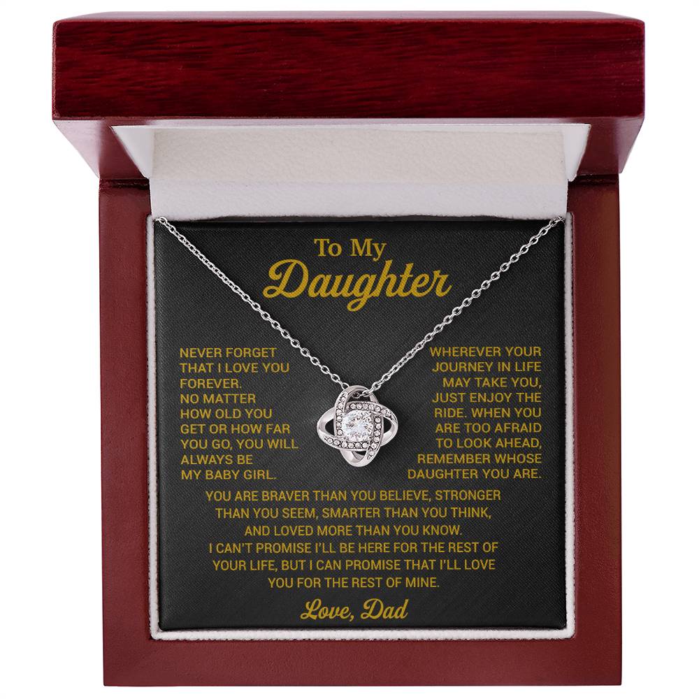 To My Daughter Necklace, Daughter Father Necklace, Daughter Gift From Dad 20_8_Gold