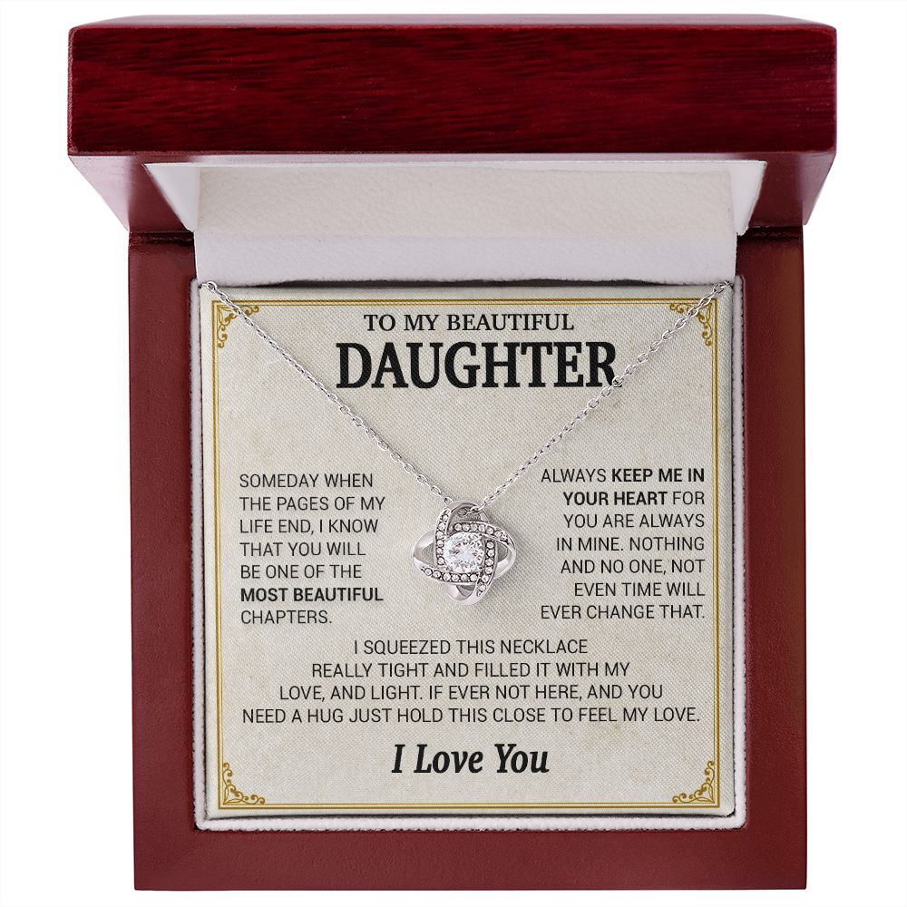 To My Daughter Necklace, Daughter Gift from Dad, Mom, Daughter Birthday Gift