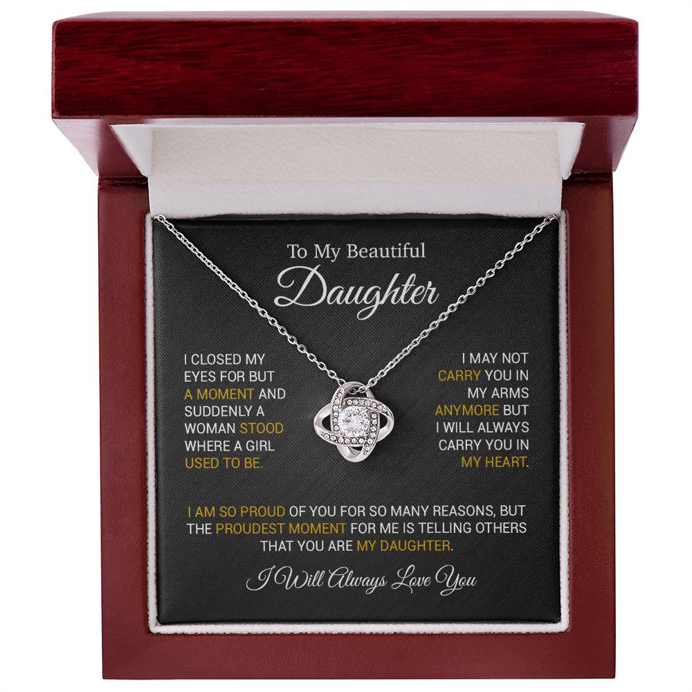 To My Daughter Necklace, Daughter Father Necklace, Daughter Gift From Dad 2_6_Black