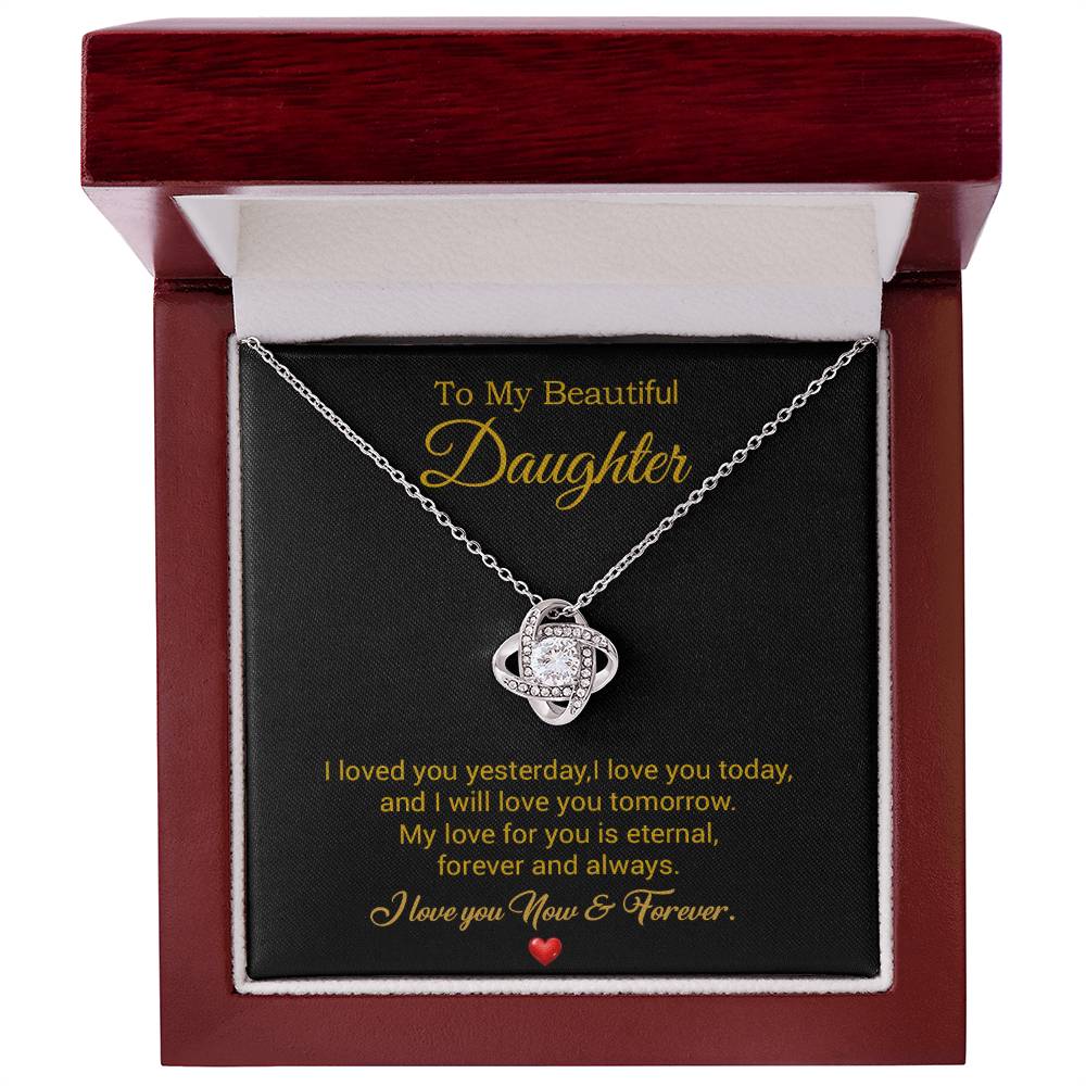 To My Daughter Necklace, Gift For Daughter From Dad, Daughter Father Necklace 30_7_Gold