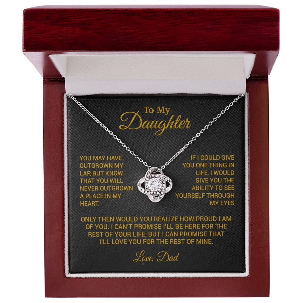 To My Daughter Necklace, Daughter Father Necklace, Daughter Gift From Dad 17_8_Gold