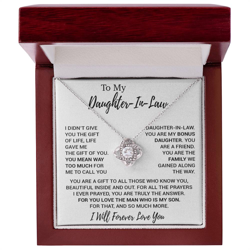 To My Daughter-In-Law Necklace, Gift For Daughter In Law, Daughter In Law Gift