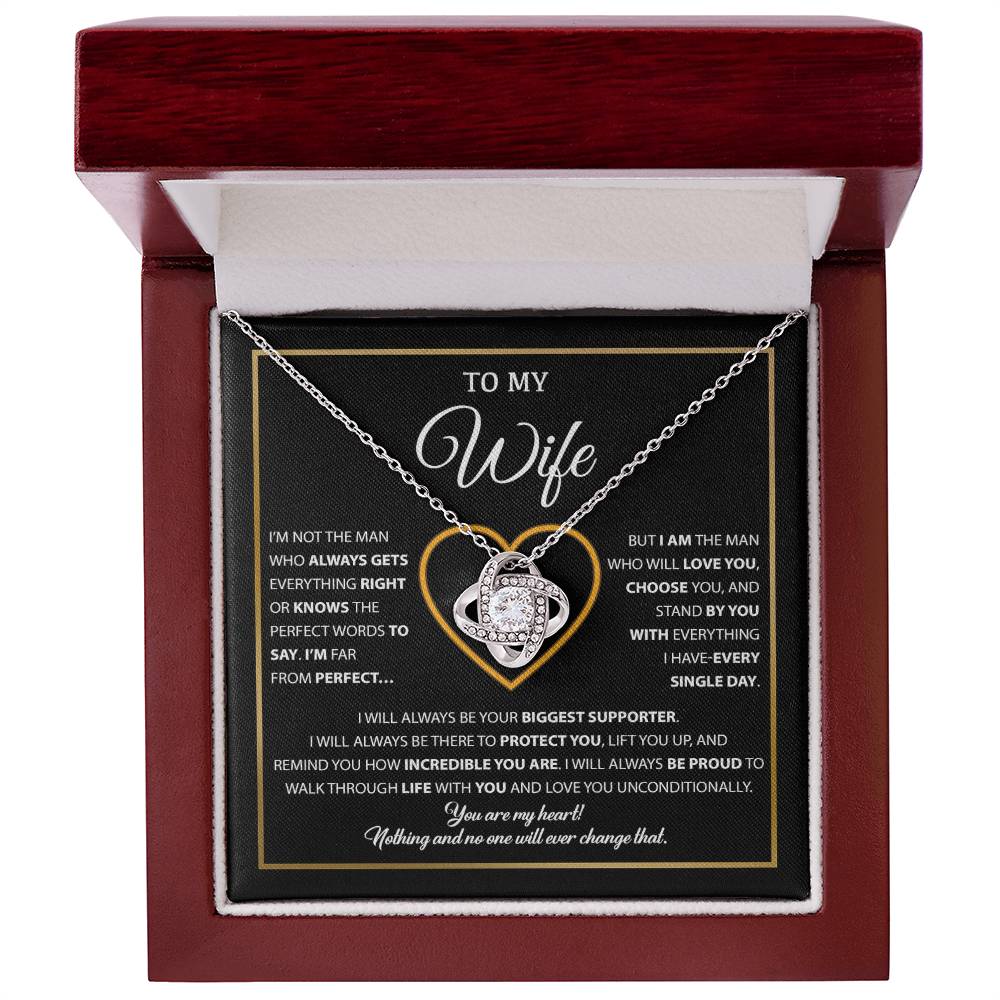 To My Wife Necklace, Gift For Wife, Anniversary Gift For Wife, Necklace For Wife 15_1_Black
