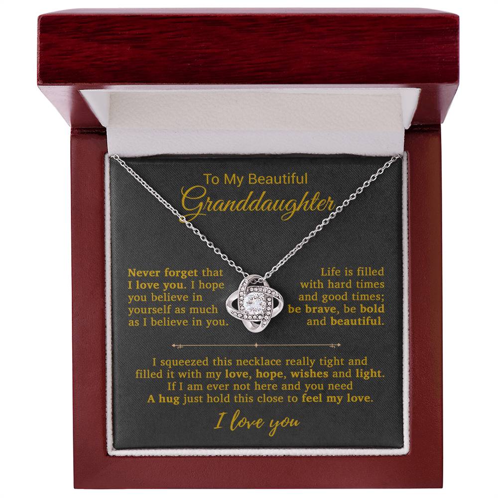 To My Granddaughter Necklace, Birthday Gift For Granddaughter, Birthday Gifts 14_9_Gold