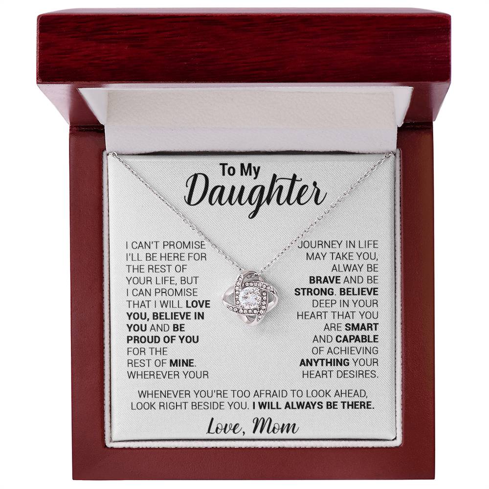 To My Daughter Necklace, Daughter Mother Necklace, Daughter Gift From Mom 21_8_White