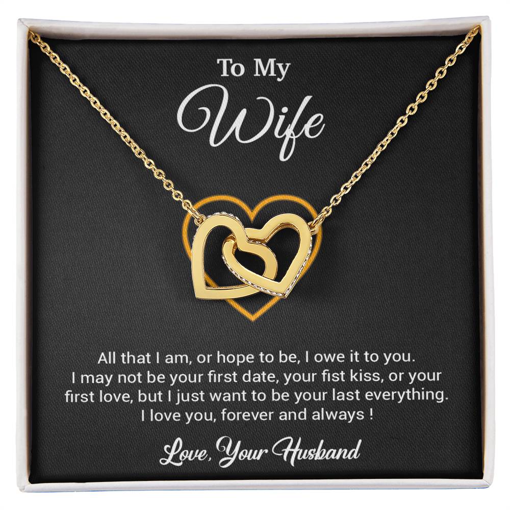 To My Wife Necklace, Gift For Wife, Anniversary Gift For Wife, Necklace For Wife 24_3_Black