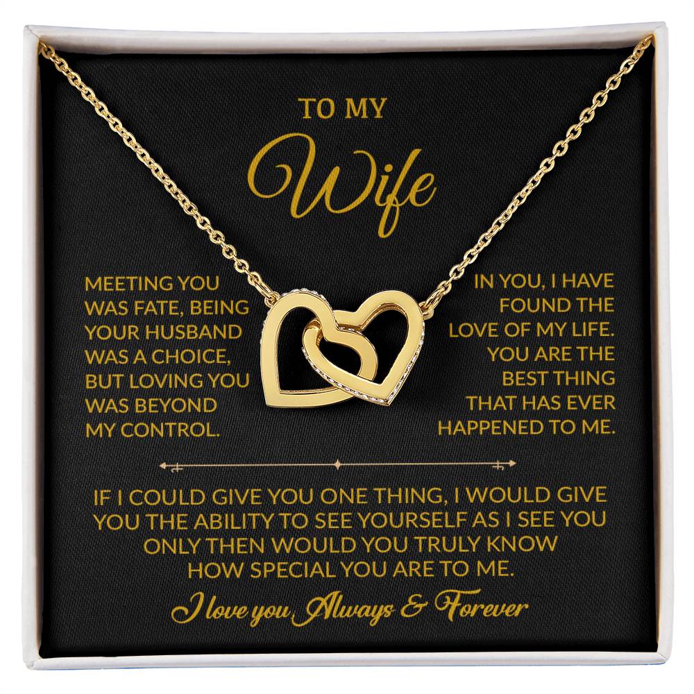 To My Wife Necklace, Gift For Wife, Anniversary Gift For Wife, Necklace For Wife 25_8_Gold