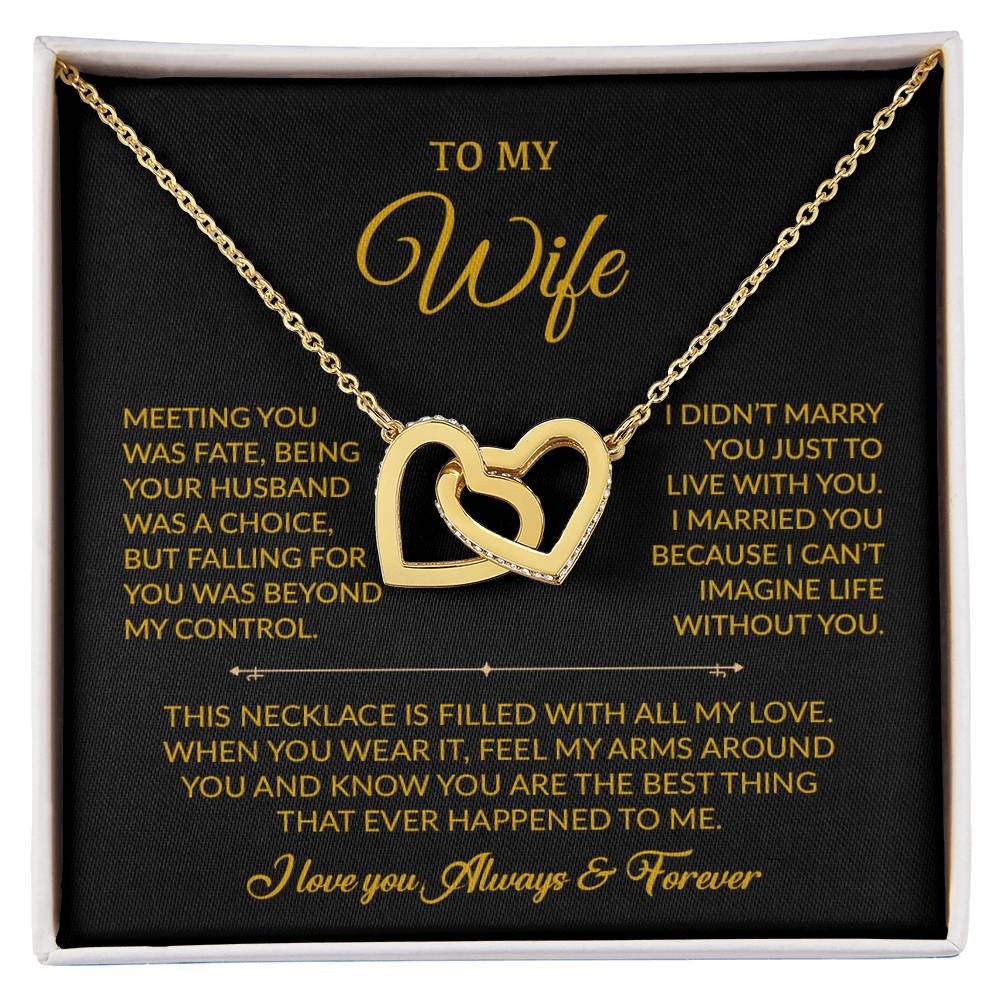 To My Wife Necklace, Gift For Wife, Anniversary Gift For Wife, Necklace For Wife 16_8_Gold