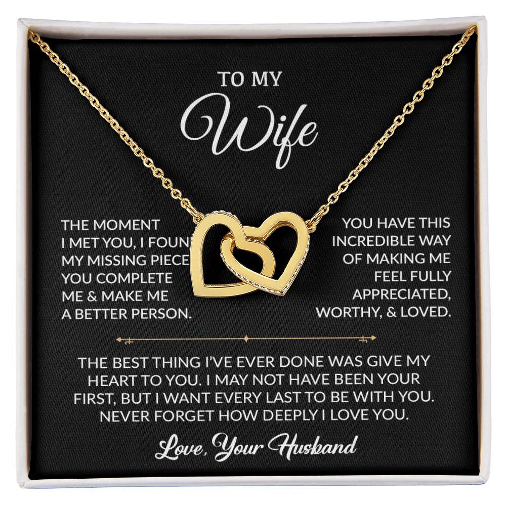 To My Wife Necklace, Gift For Wife, Anniversary Gift For Wife, Necklace For Wife 31_8_Black