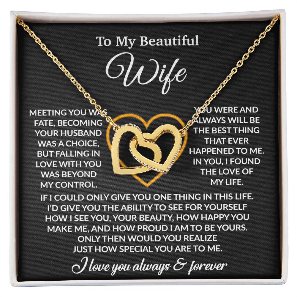 To My Wife Necklace, Wife Gift from Husband, Christmas Gift 27_11_Black