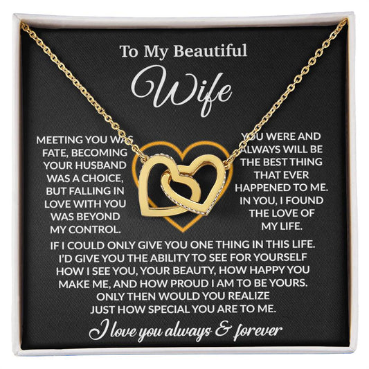To My Wife Necklace, Wife Gift from Husband, Christmas Gift 27_11_Black