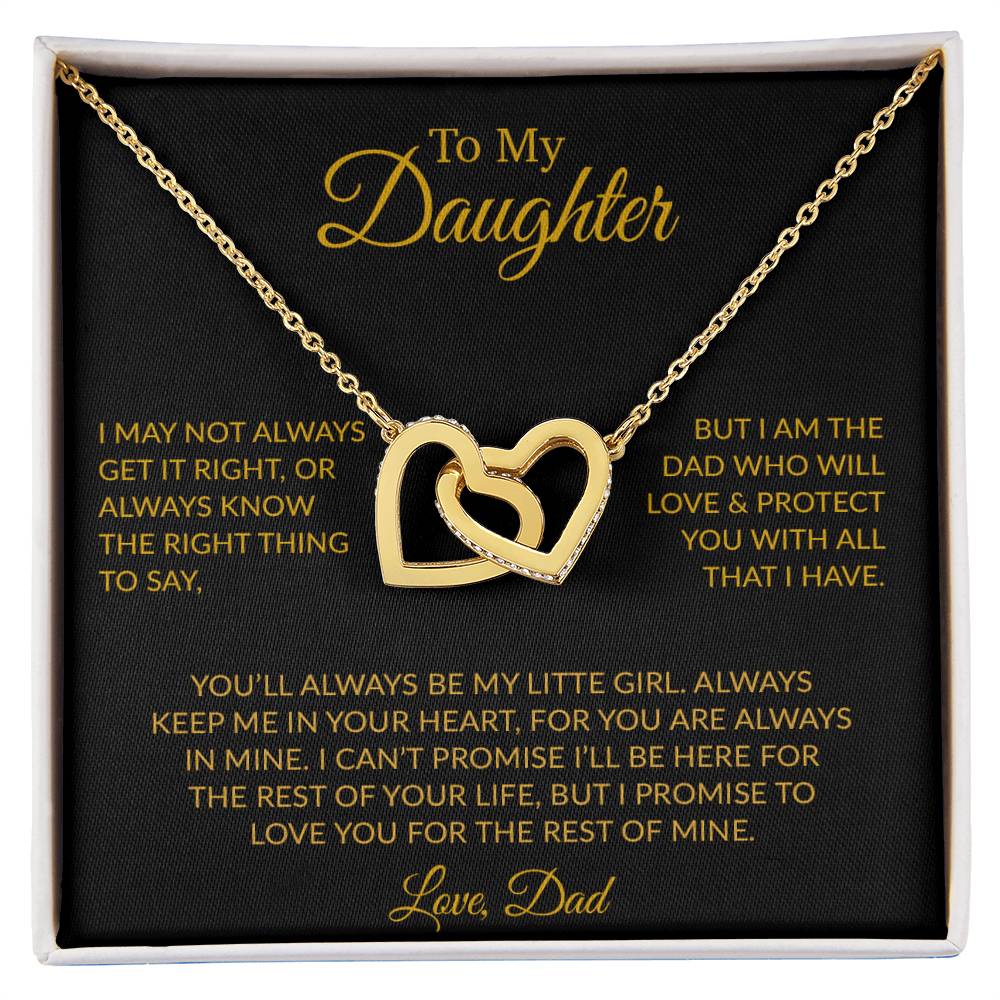 To My Daughter Necklace Gift for Daughter from Dad,Daughter Father Necklace 17_6_Gold