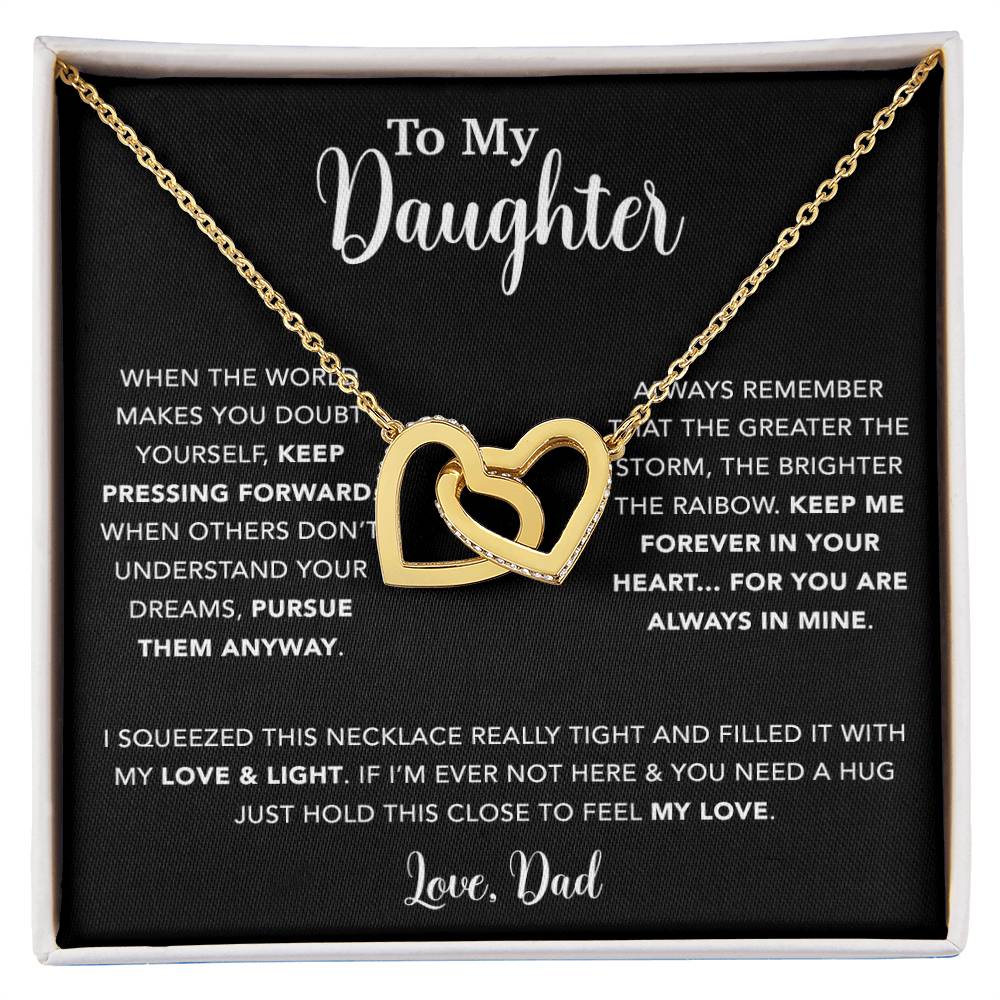 To My Daughter Necklace Gift for Daughter from Dad,Daughter Father Necklace 5_5_Black