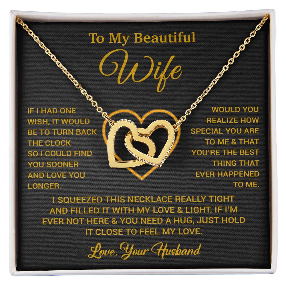 To My Wife Necklace, Gift For Wife, Anniversary Gift For Wife, Necklace For Wife 28_5_Gold