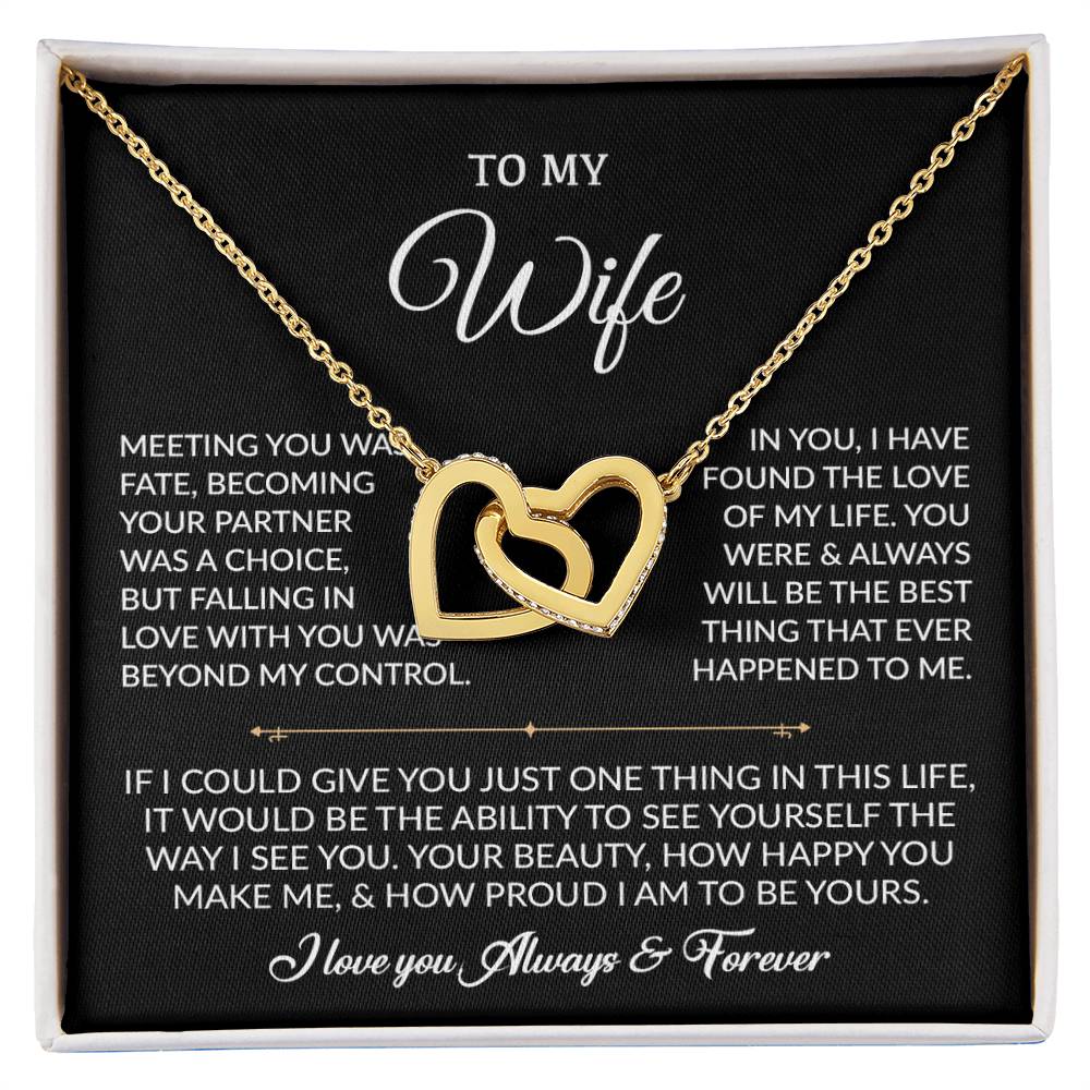 To My Wife Necklace, Gift For Wife, Anniversary Gift For Wife, Necklace For Wife 23_8_Black