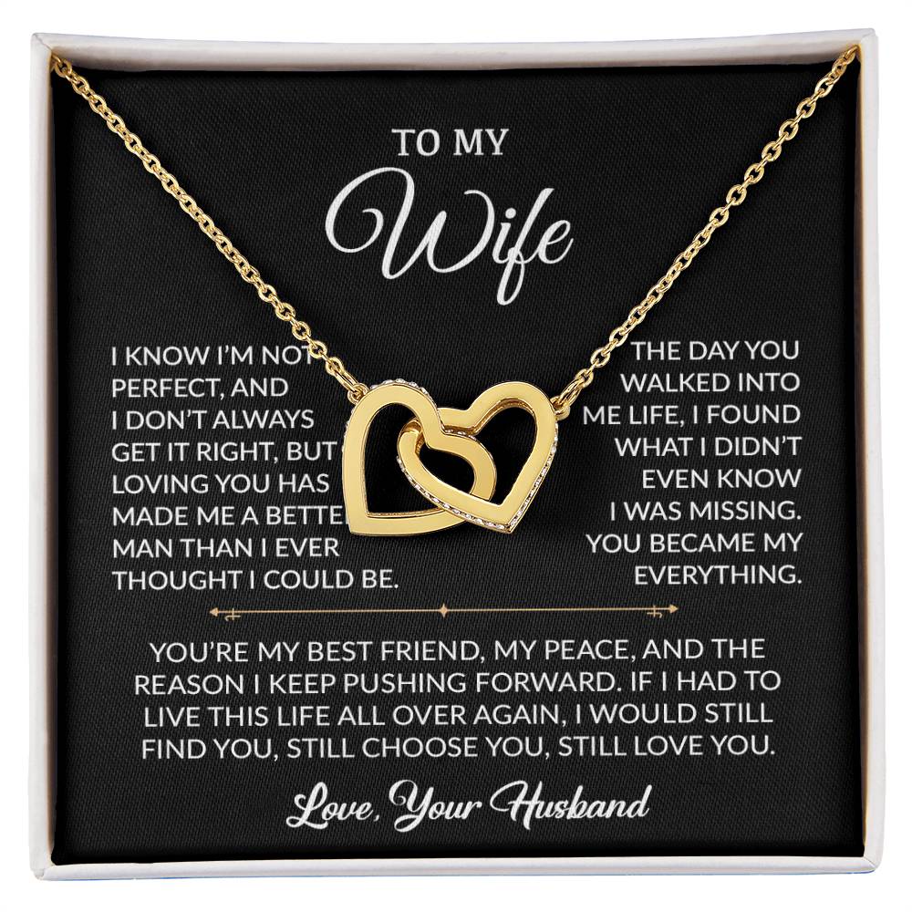To My Wife Necklace, Gift For Wife, Anniversary Gift For Wife, Necklace For Wife 11_9_Black