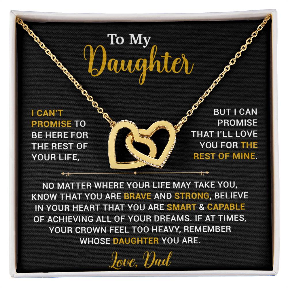 To My Daughter Necklace, Gift for Daughter from Dad, Father Daughter Necklace 17_4_Gold