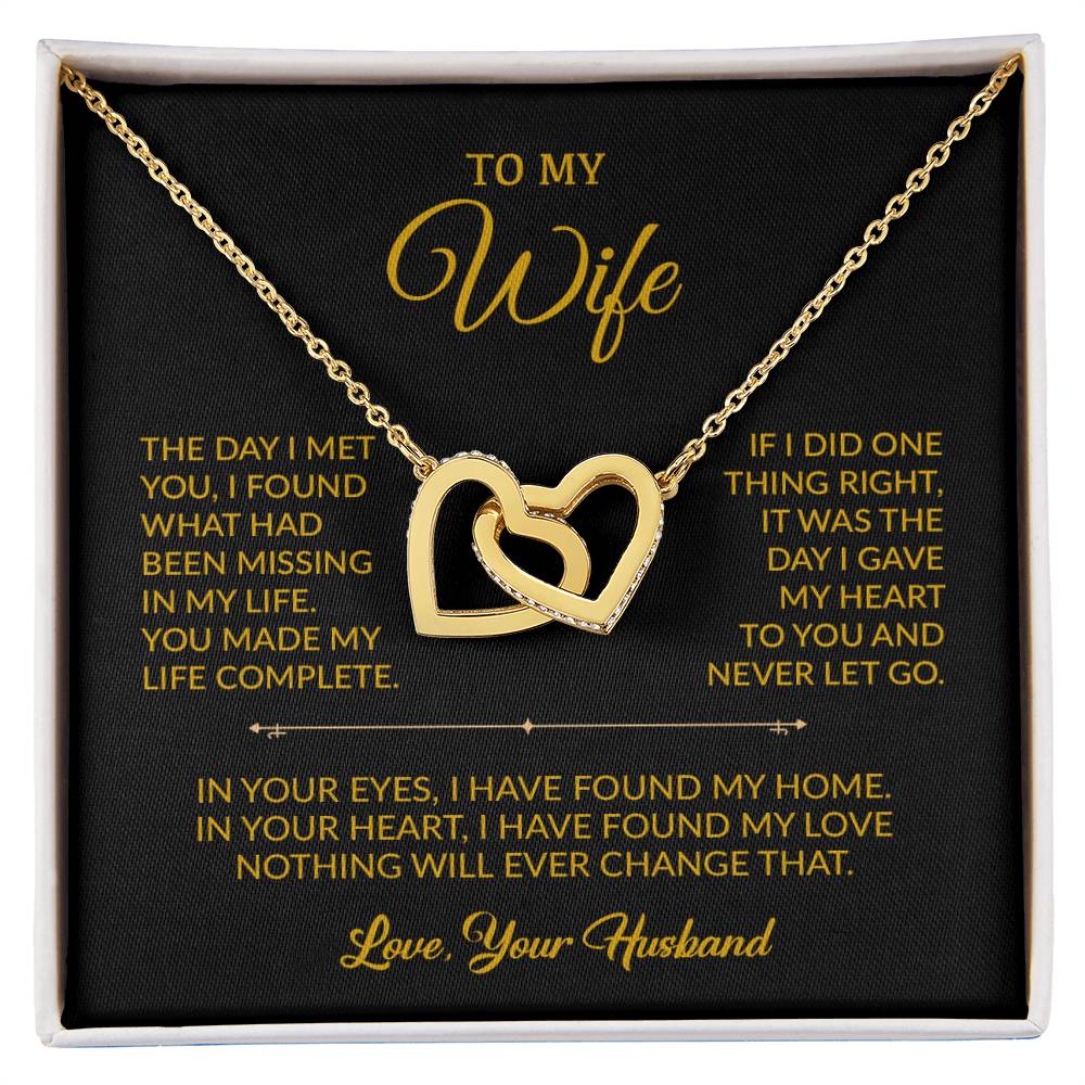 To My Wife Necklace, Gift For Wife, Anniversary Gift For Wife, Necklace For Wife 9_9_Gold