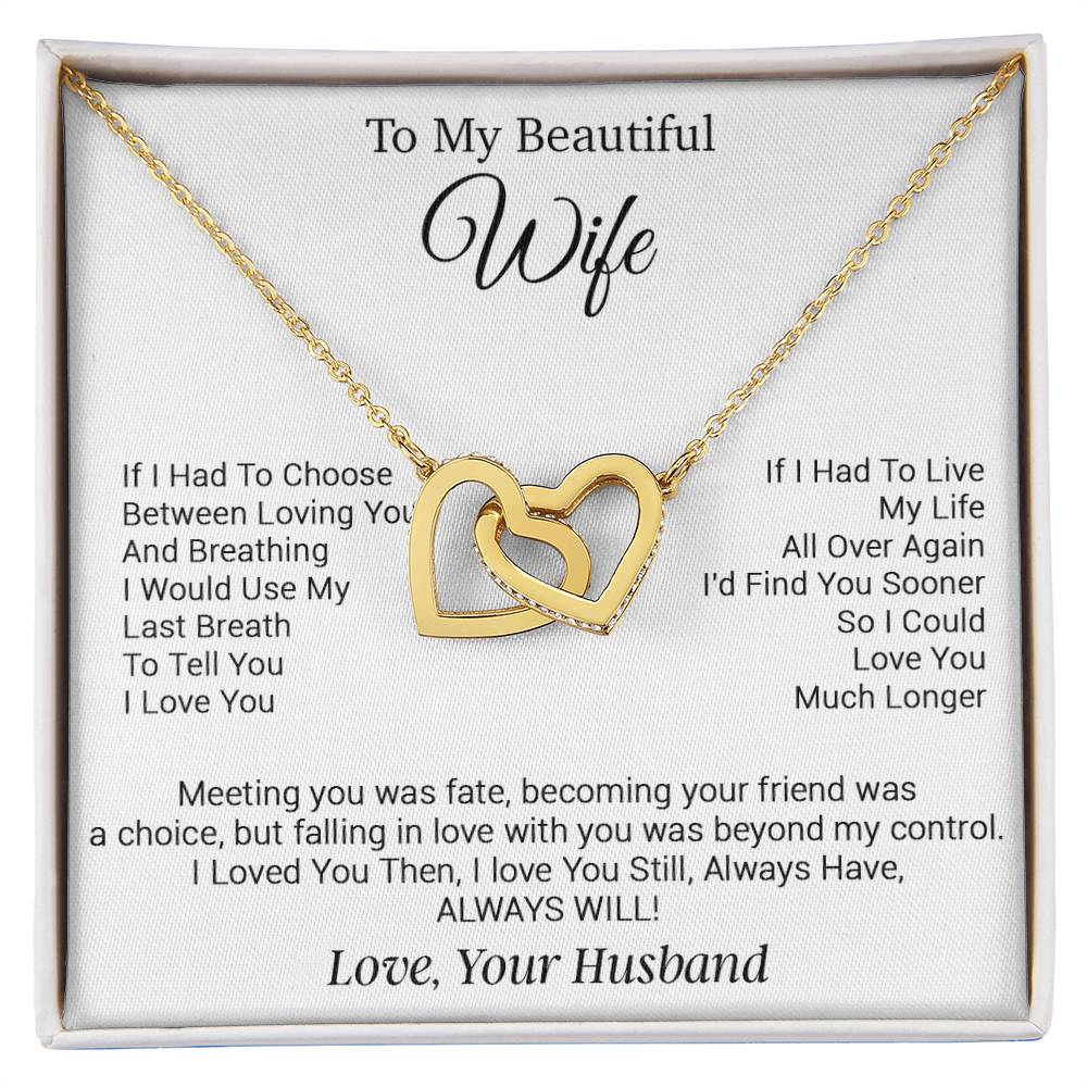 To My Wife Necklace, Gifts from Husband, Valentine Gifts for Her, Birthday Gift