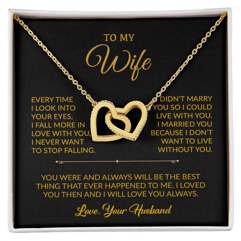 To My Wife Necklace, Gift For Wife, Anniversary Gift For Wife, Necklace For Wife 8_9_Gold