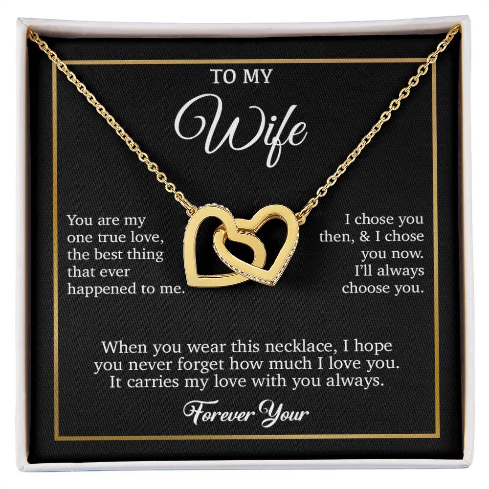 To My Wife Necklace, Gift For Wife, Anniversary Gift For Wife, Necklace For Wife 14_8_Black
