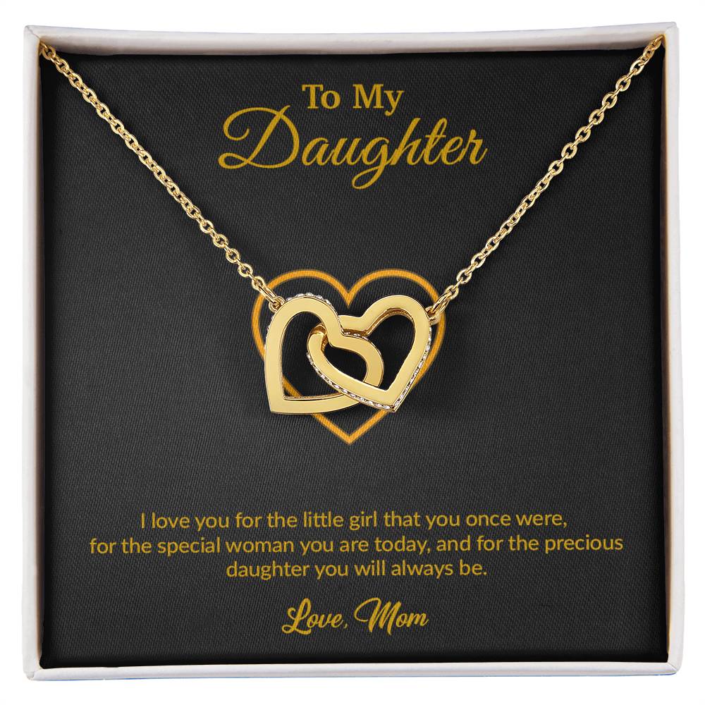 To My Daughter Necklace, Gift for Daughter from Mom, Mother Daughter Necklace 11_8_Gold